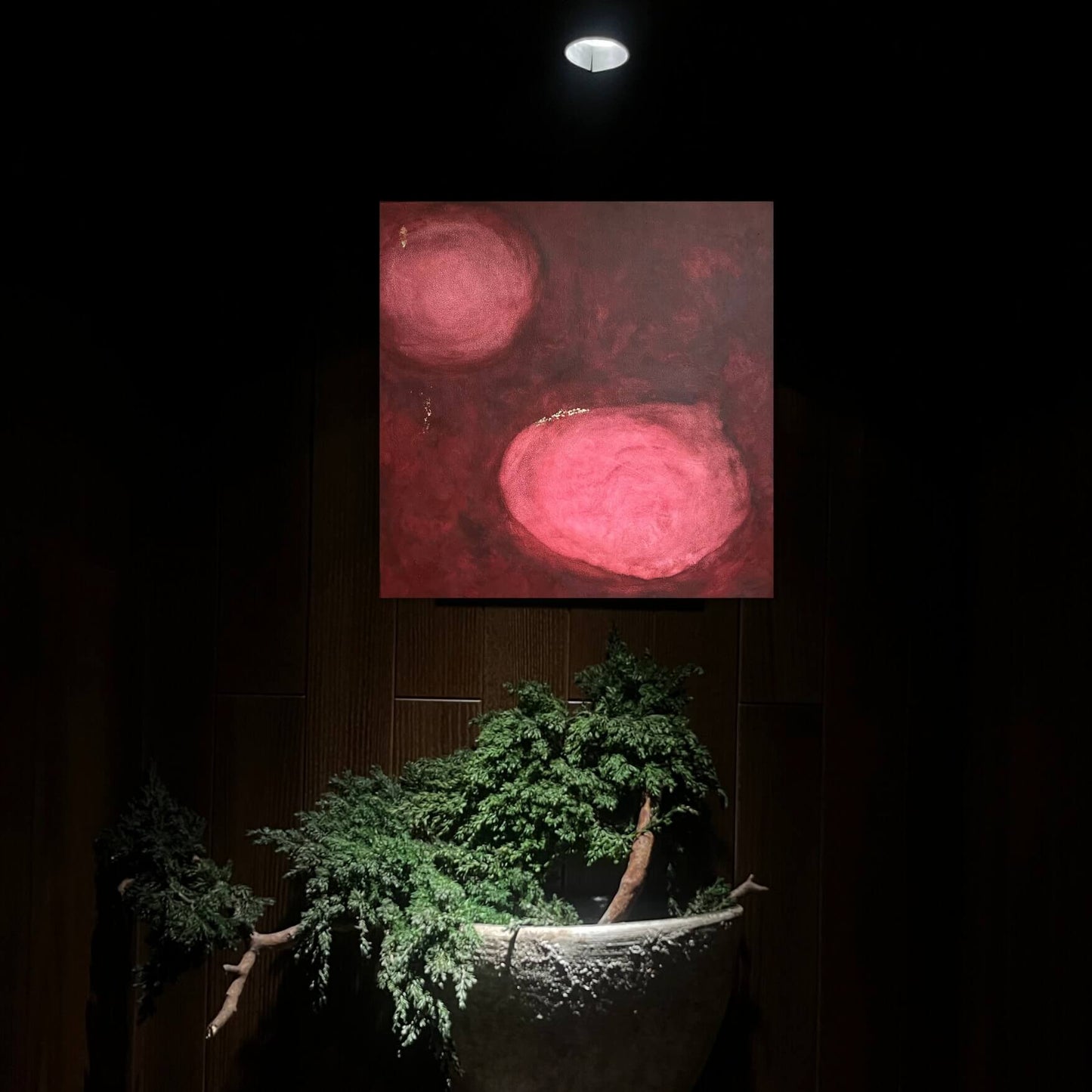 60x60 Abstract Modern Art Painting "burgundy"