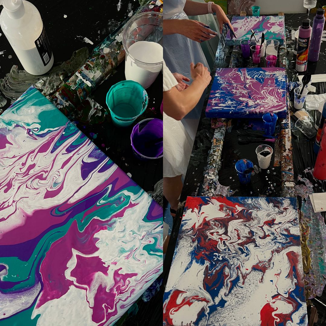 Acrylic fluid art painting tutorial for beginners