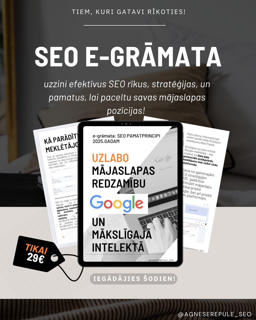 seo egramata kā parādīties augstāk google