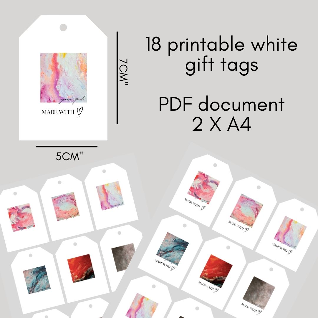 Printable Gift Bag Tags for Christmas - Instant PDF Download