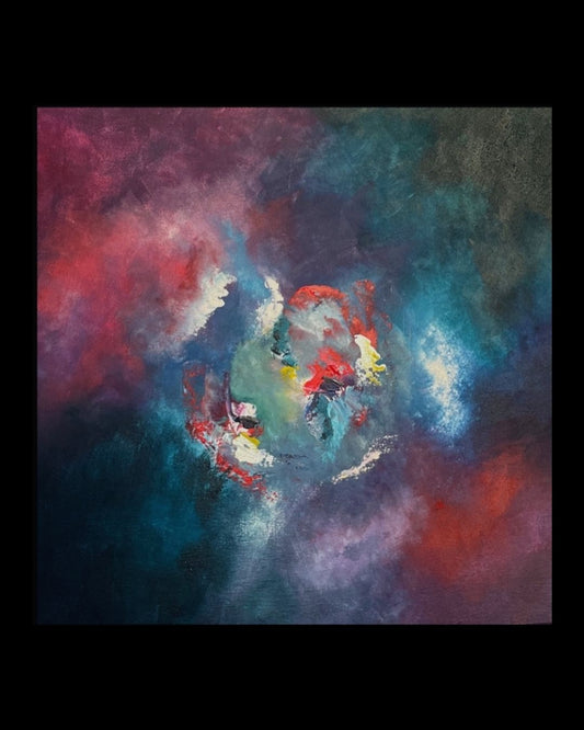Abstract painting "COSMIC PORTAL" 60 X 60cm