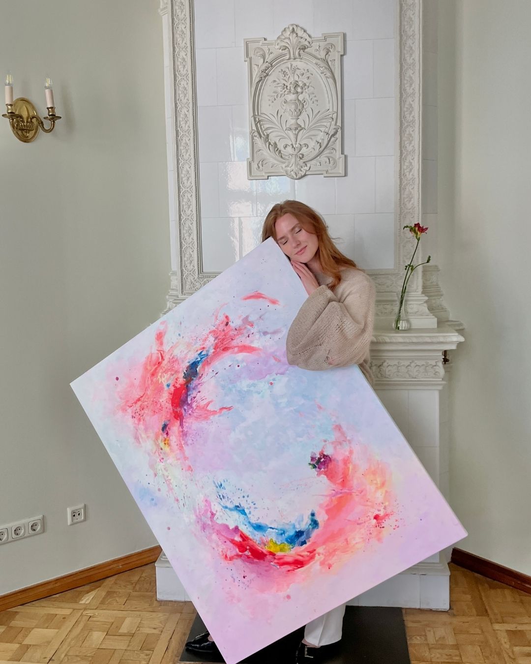 Abstract painting "SOFT POWER" 100X120cm