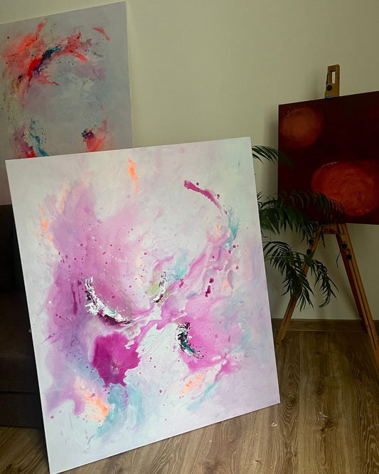 Abstract painting "AURA" 100X120cm