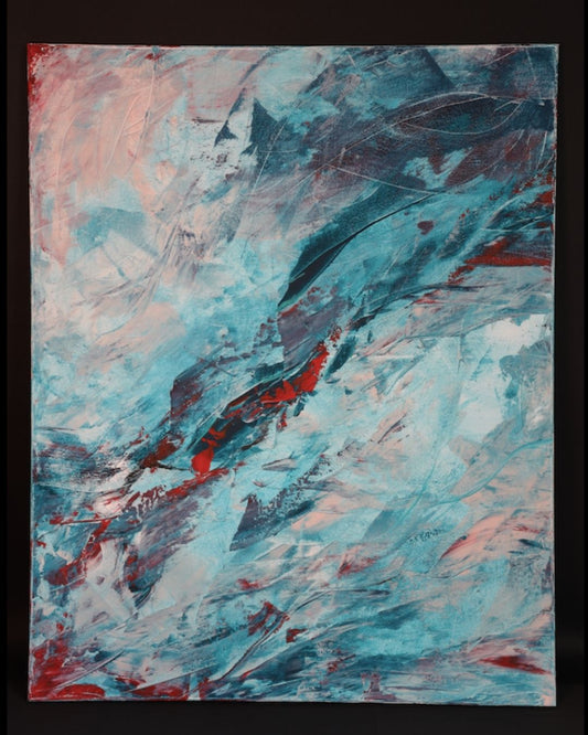 Abstarct Painting "PLŪSMA" 80 x 100 cm